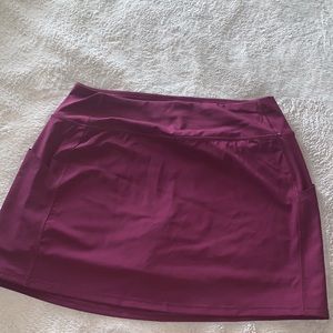 Burgundy work out skirt